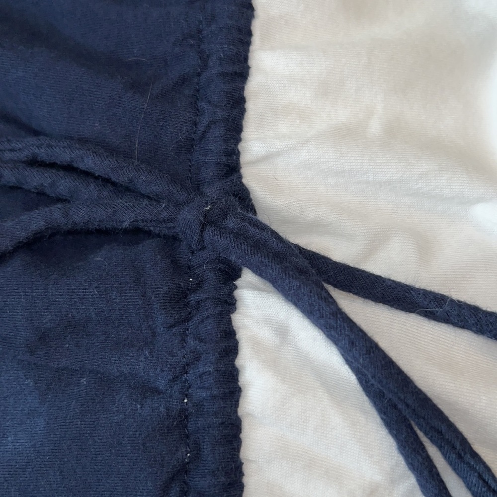 EUC Forever 21 Summer White and Navy Blue Belted Dress size SP - Picture 10 of 10